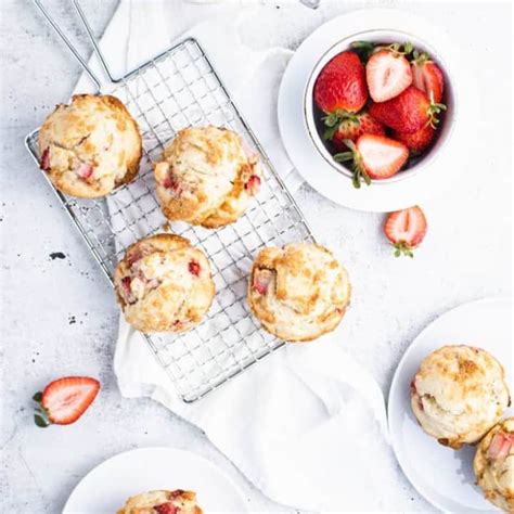 Bakery Style Strawberry Muffins The Simple Sweet Life