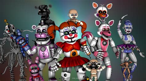 Every Sister Location Character By The Fnaf Editor On Deviantart