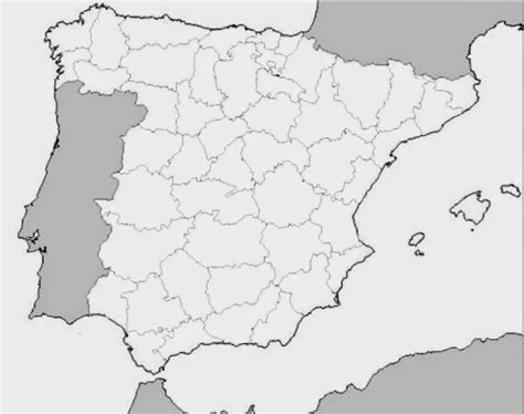 Mapa Mudo De España Para Hacer