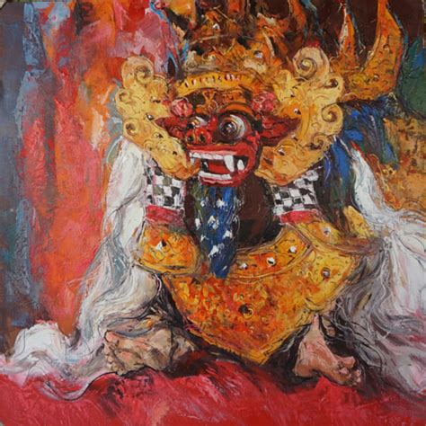 Barong Dance Painting Dsw4 0801 Danaswari Painting