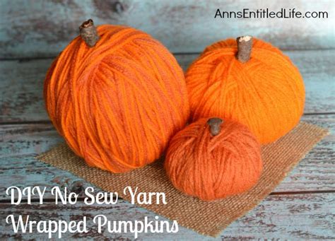 Easy Diy No Sew Yarn Pumpkins