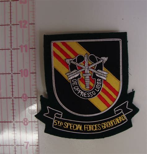 5th Special Forces Group Vietnam Large Bullion Pocket Patch North Bay