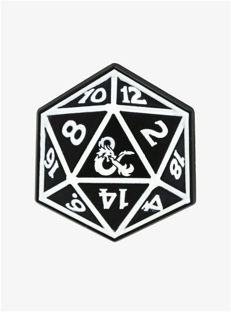 Dungeons And Dragons 20 Sided Dice Enamel Pin Hot Topic Dungeons And