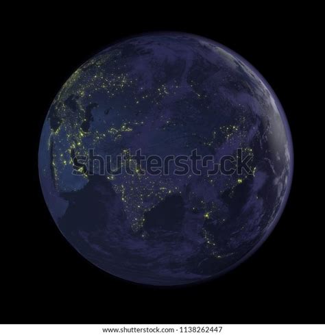 Earth Globe Night Most Populated Cities Stock Photo 1138262447