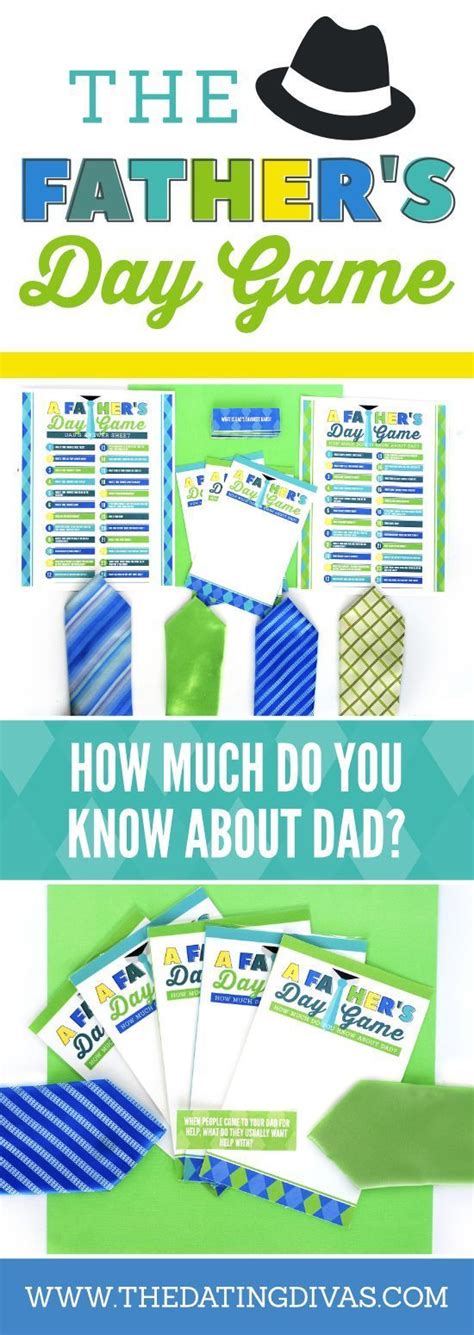 The Fathers Day Game A Fun Fathers Day Activity Fathers Day