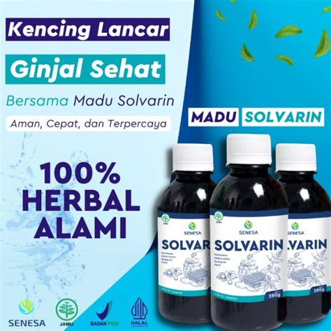 ORIGINAL Madu Solvarin Obat Sakit Ginjal Kencing Batu Nanah Darah Busa