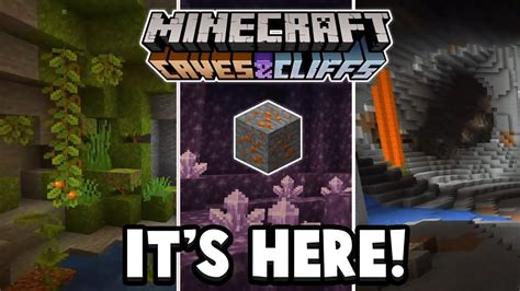 Minecraft 117 Cave And Cliffs Update New Ore And More Youtube
