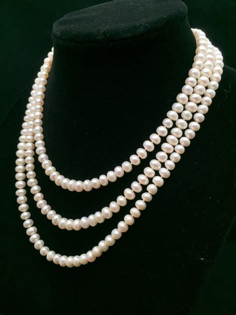 Long Pearl Necklace Genuine Pearl Necklace Inches AA Pearl Necklace Opera Pearl Necklace