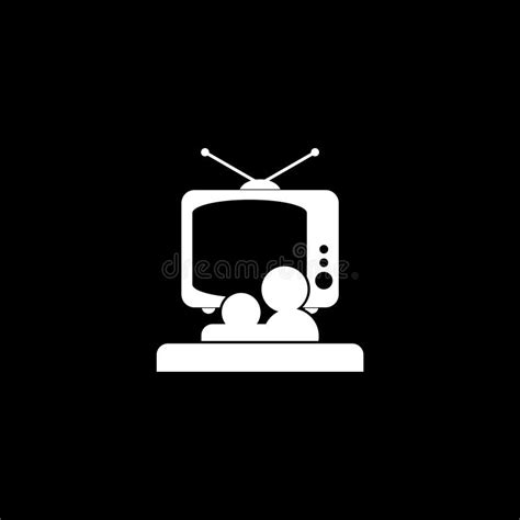 Tv Watching Icon Tv Logo Color Set Stock Illustration Illustration