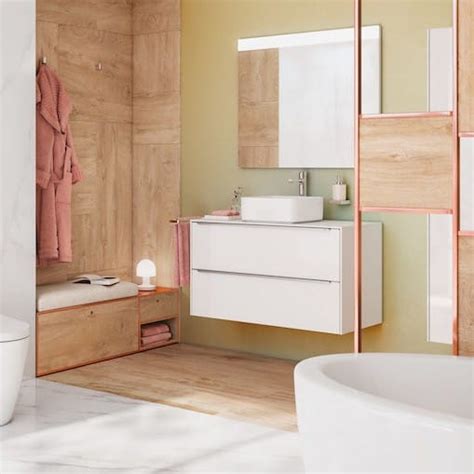 Roca Inspira Wall Hung Vanity Unit With Countertop Basin Bathroom Planet