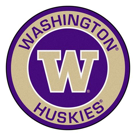 27 Purple And Gray Ncaa University Of Washington Huskies Rounded Door