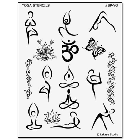 Yoga Symbol And Pose Tattoo Designs Yoga Tattoos Yoga Symbols Henna