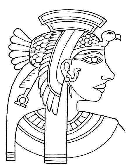 Cleopatra Disegni Da Colorare Gratis Antico Egitto 2 Arte Egizia