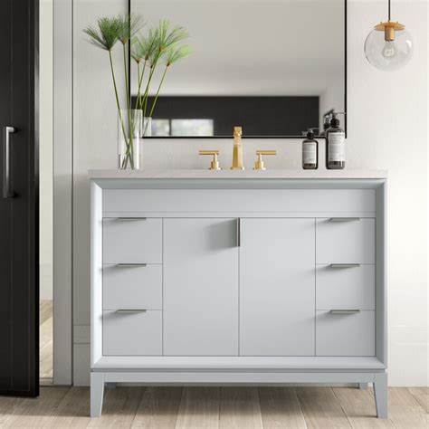 A bunched amplitude needs all the acme it can get to advice draw the eye upwards. Mercury Row® Wigley 42" Single Bathroom Vanity Base Only & Reviews | Wayfair.ca