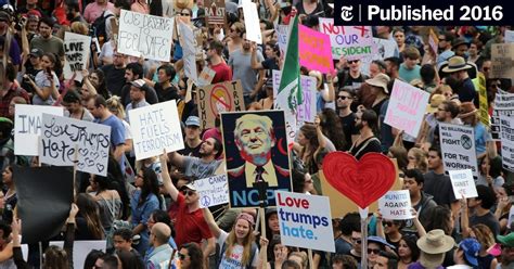 scenes from five days of anti trump protests across a divided nation the new york times