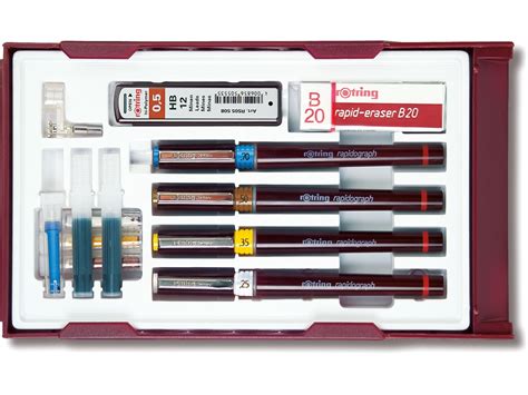 Buy Rotring Rapidograph Ink Drawing Pen Set Online At Modulor