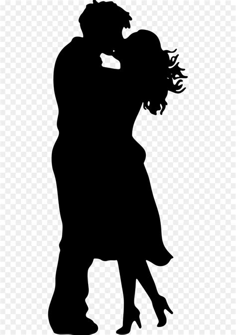 Love Kiss Silhouette Men And Women Kissing Png Download 495558