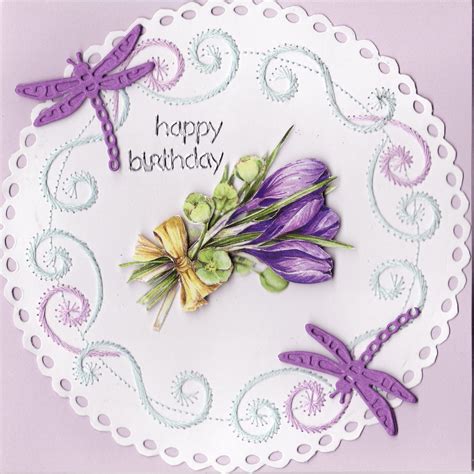 3d Happy Birthday Card With Embroidery Birthday Cards For Women