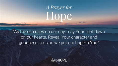 A Prayer For Hope Hellohope