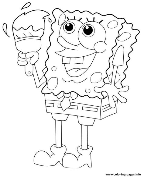 Free coloring pages with american rapper juice wrld. Spongebob Painting Coloring Paged51a Coloring Pages Printable