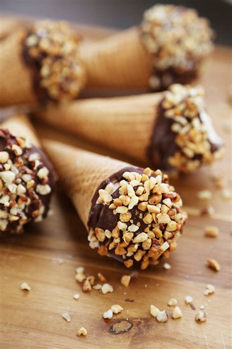 Homemade Chocolate Dipped Ice Cream Cones The Comfort Of