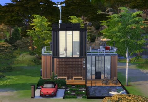 Modern Glass House N 05 By Fivextreme At Mod The Sims Sims 4 Updates