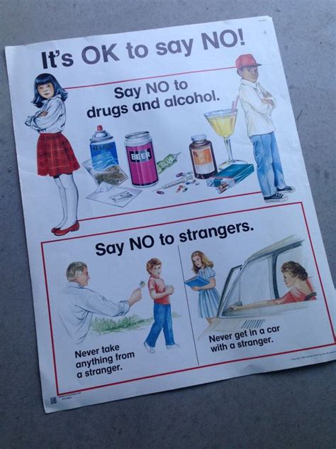 Stranger Danger Poster Anti Drug Free Educational Poster Kids