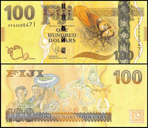 Fiji 100 One Hundred Dollars 2013 P 119a Flora And Fauna Bank Note