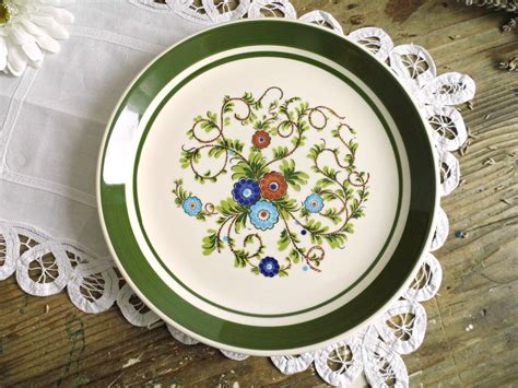 Italian Dinner Plate Hand Made Of Ceramic In 60s Stamped At The