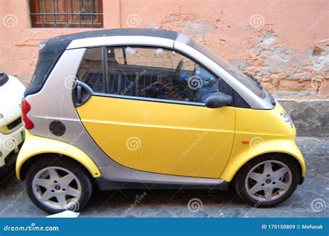 Small One Man Car In Rome Italy Editorial Stock Image Image Of