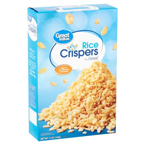 Great Value Rice Crispers Rice Cereal 12 Oz