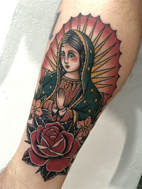 Virgen De Guadalupe Tatuaje Tradicional Traditional Style Tattoo
