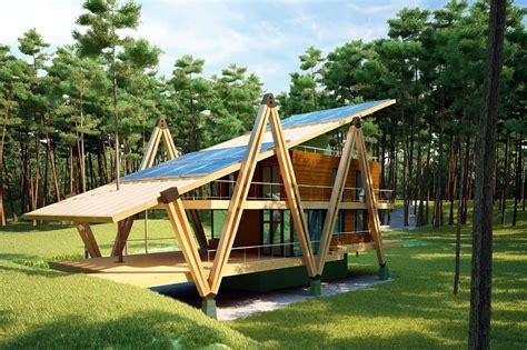 Imagine a house that employs high quality design principles and modern conveniences, one that meets the needs of your family. Energy Efficient Grasshopper Shaped House