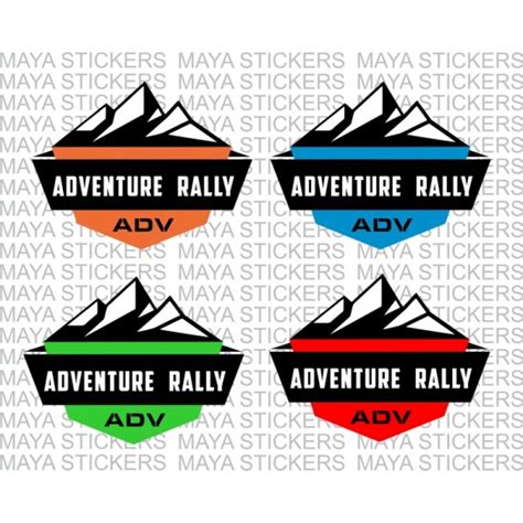 Adventure Rally Stickers In Custom Colors And Sizes