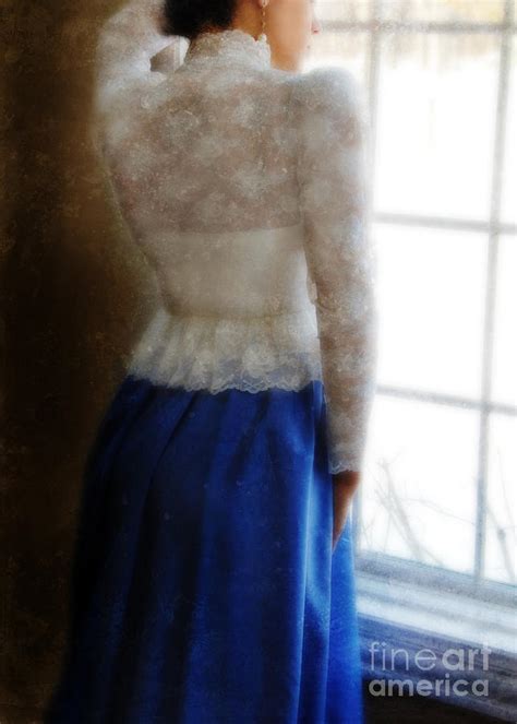 Victorian Woman Standing By A Window Photograph By Jill Battaglia