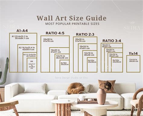 Wall Art Size Guide Frame Size Guide Print Size Guide Etsy Singapore