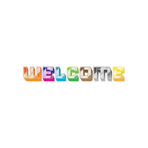 Premium Vector Welcome Colorful Lettering