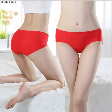 Sexy Panties 2017 New Ice Silk No Trace Ventilation Comfortable Solid Co Sexy Lingerie Underwear