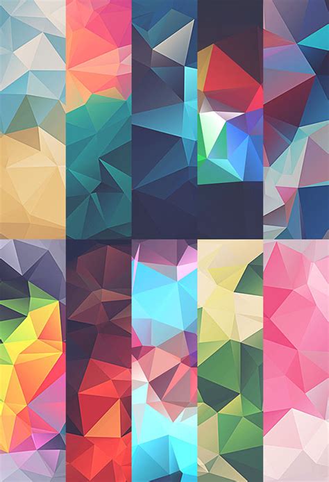 Free 10 Low Poly Polygonal Textures Free Download Psd Dlpsd