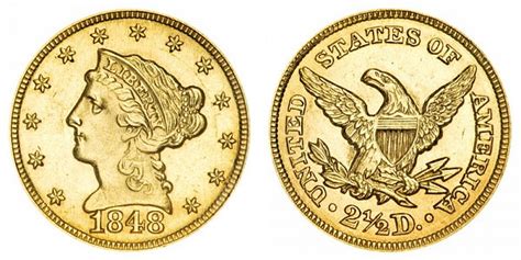 1848 Coronet Head Gold 250 Quarter Eagle Liberty Head Early Matron