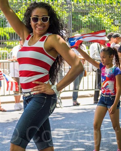 National Puerto Rican Day Parade New York City Fashion Women Striped Top