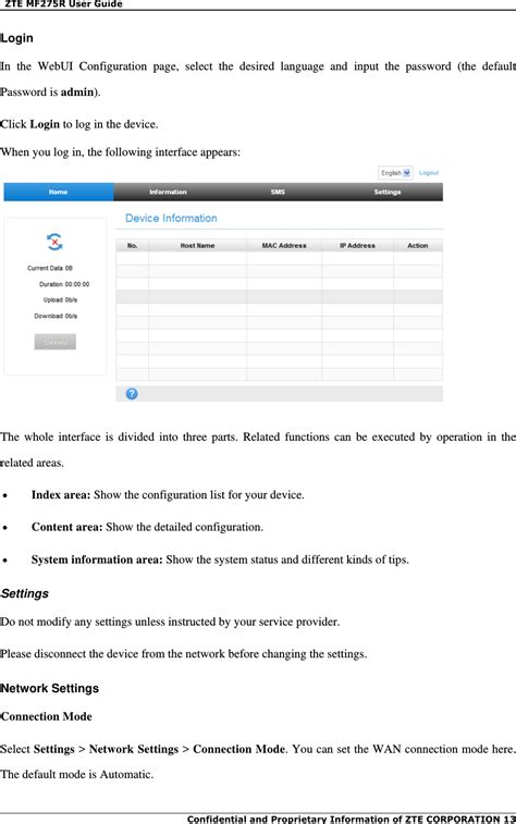 Ganti password user 'admin' web interface. Zte User Interface Password For Zxhn F609 / ZTE H369A - Default login IP, default username ...