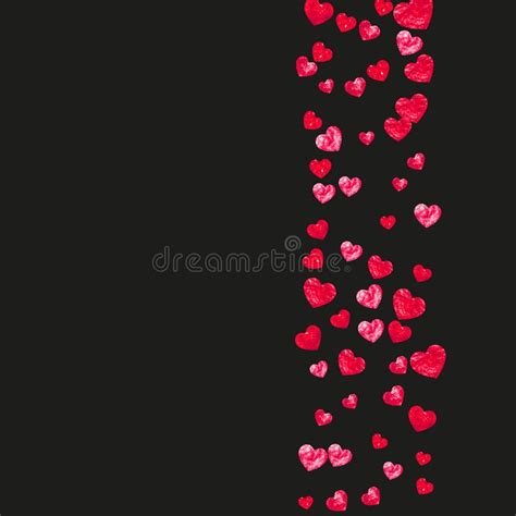 Heart Frame Background With Gold Glitter Hearts Valentines Day Vector