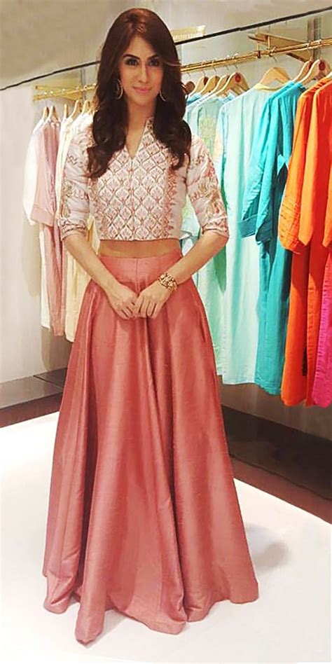 Featuring A Crop Top And Skirt In Shades Of Blush To Wear It On An