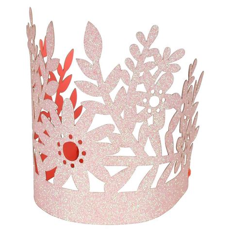 Meri Meri Pink Glitter Crowns Revelry Goods