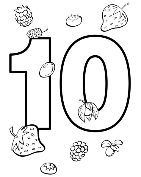 For my 2 year old she loved the pictures and tried to count the bugs. Numbers 1 - 10 Coloring Pages - Coloring Home