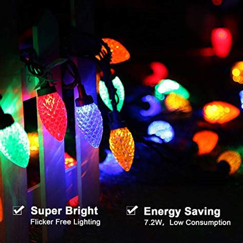 Dewenwils C9 Outdoor Christmas String Lights 333ft 50 Leds Multi