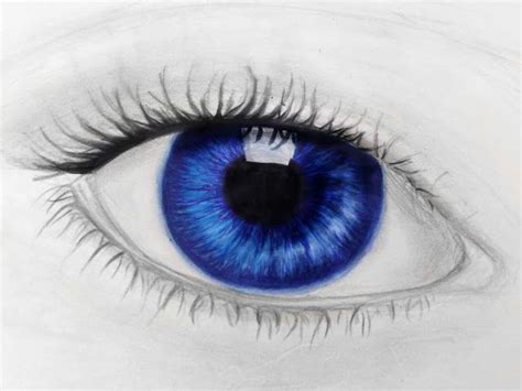 Liebe bleistift schöne bilder zum nachzeichnen. InLIFE Auge Zeichnen \ malen mit Bleistift Farben blau ...