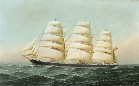 Fileantonio Jacobsen The British Clipper Ship Laomene Under Full