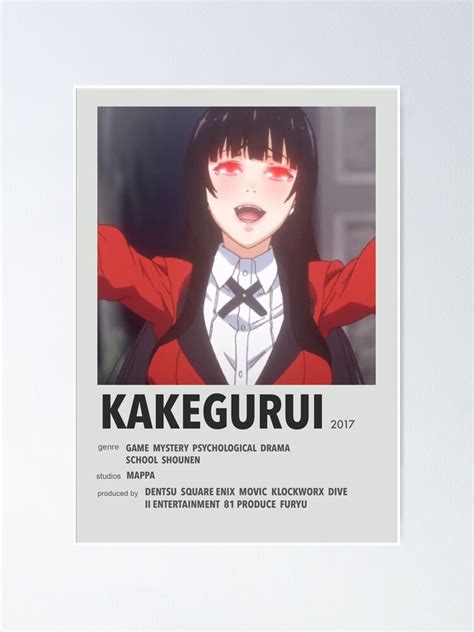 Kakegurui Minimalist Poster Poster By Miikxcry Redbubble